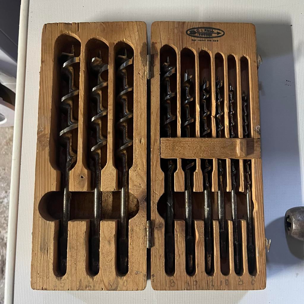 Houtborenset met zwengelboor, Ophalen, Gebruikt