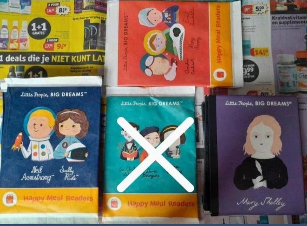 Little People, Big Dreams - happy meal readers nieuw, Boeken, Ophalen of Verzenden, Nieuw, Cressida Cowell, Fictie algemeen