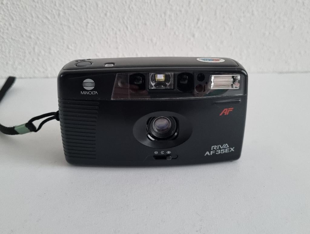 Minolta Riva AF35EX 35mm Point And Shoot Film Camera, Audio, Tv en Foto, Fotocamera's Analoog, Gebruikt, Compact, Minolta, Ophalen of Verzenden