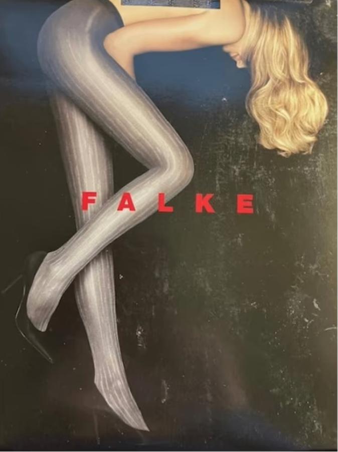 Falke fantasie panty maat M steelblue, Kleding | Dames, Blauw, Nieuw, Maat 40/42 (M), Panty