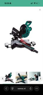 VONROC AFKORTZAAG 2200W - 254MM RADIAAL KAP- EN VERSTEKZAAG, Ophalen, Gebruikt, 70 mm of meer, Afkortzaag