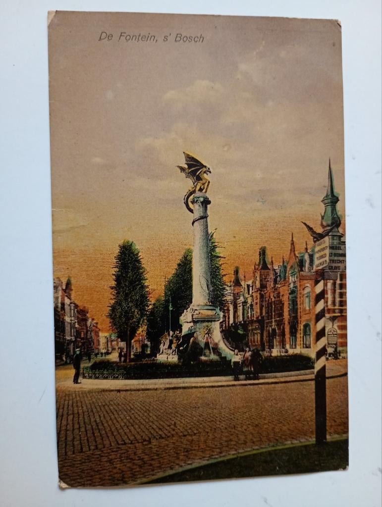 's-Hertogenbosch De Fontein 1927, Ophalen of Verzenden, 1920 tot 1940, Gelopen, Noord-Brabant