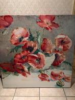 Olieverf schilderij 1.20 x 1.20 klaprozen, Ophalen