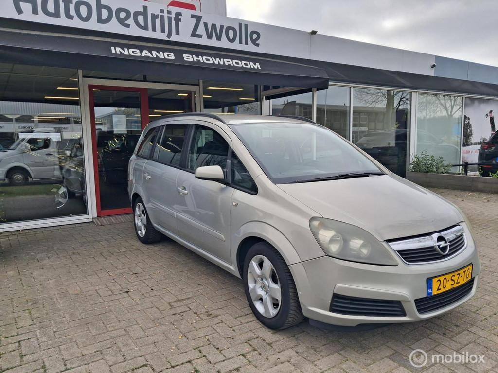 Opel Zafira 1.8 Enjoy|2006|7 PERS.|CRUISE| APK T/M 7-11-2026, Auto's, Stof, Gebruikt, Zwart, 4 cilinders