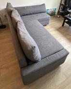 Tweedehands IKEA FRIHETEN hoekslaapbank met opberger, Ophalen, Driepersoons, 75 tot 100 cm, Hoekslaapbank met chaise longue.