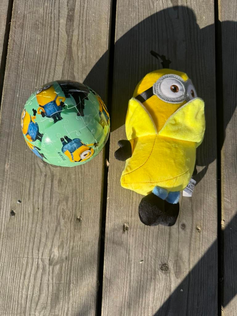 Minion 3D puzzel met een knuffel erbij, Ophalen of Verzenden, Zo goed als nieuw