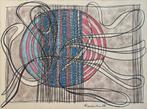 Tekening, Max Radecker - abstracte compositie, 1976, Ophalen of Verzenden