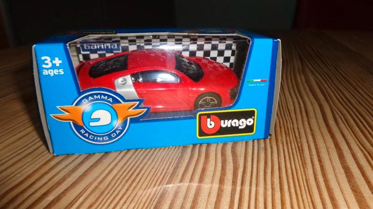 Burago auto, nieuw, rode Audi R8, 1:43, nr. 11315, Hobby en Vrije tijd, Modelauto's | 1:43, Nieuw, Auto, Overige merken, Ophalen of Verzenden