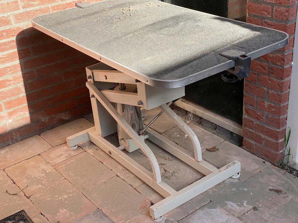 Trimtafel hydraulisch met voetpedaal, Ophalen, Gebruikt