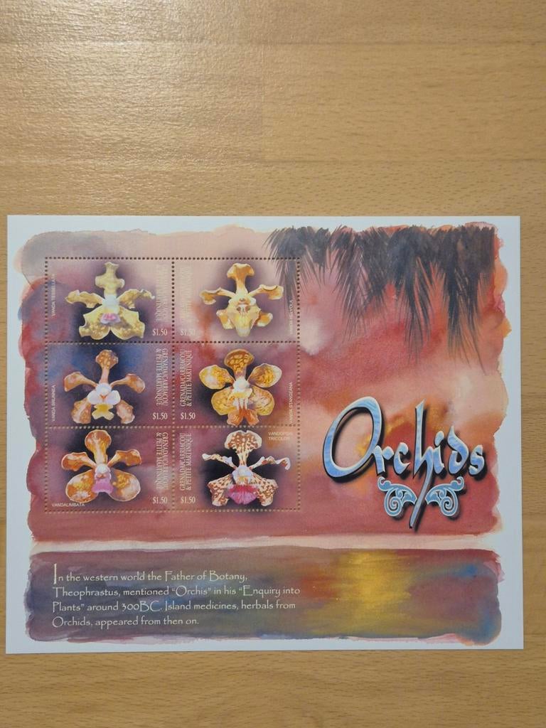 Grenada 2001 bloemen, Postzegels en Munten, Postzegels | Thematische zegels, Ophalen of Verzenden, Postfris, Dier of Natuur