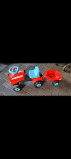 Rode trekker met kar, Kinderen en Baby's, Speelgoed | Buiten | Voertuigen en Loopfietsen, Ophalen
