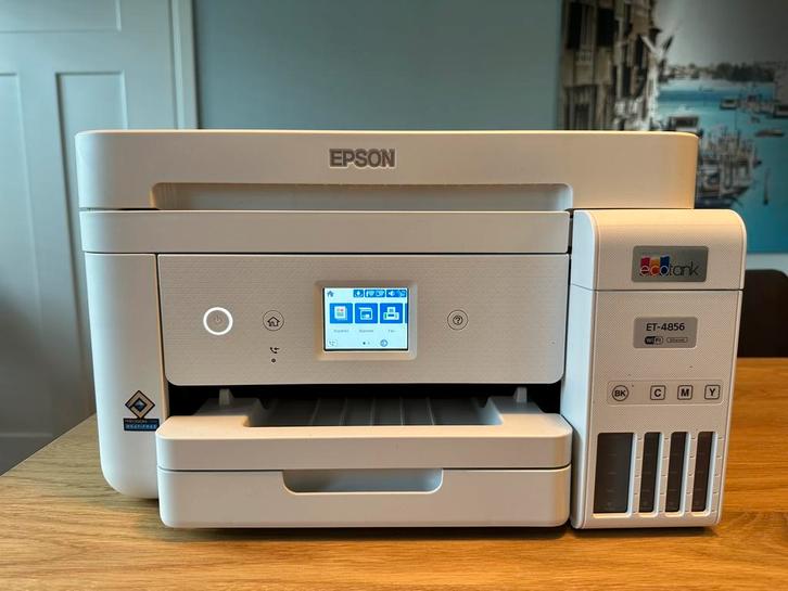Epson EcoTank ET-4856 | All-in-One | Volle inkt, Computers en Software, Printers, Zo goed als nieuw, All-in-one, Faxen, Kleur printen