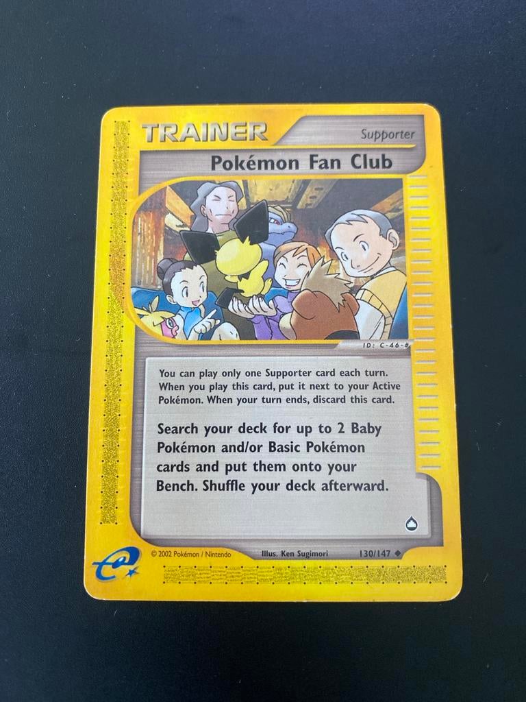 Pokémon Fan Club Trainer Kaart 130/147, Ophalen, Zo goed als nieuw, Losse kaart