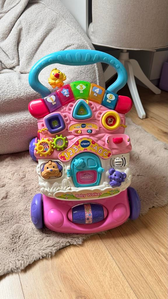 Vtech Baby Walker - Roze loopwagen met activiteitenpaneel, Kinderen en Baby's, Speelgoed | Vtech, Ophalen, Gebruikt, 6 maanden tot 2 jaar