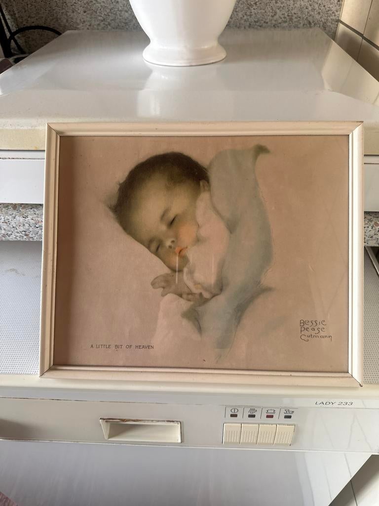 Vintage Bessie Pease Gutmann 'A Little Bit of Heaven' Schild, Antiek en Kunst, Ophalen