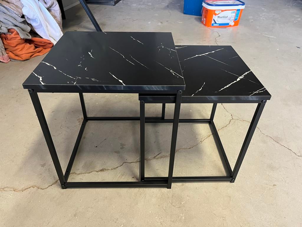 Salontafel set moet zsm weg!, Huis en Inrichting, Tafels | Salontafels, Ophalen, Minder dan 50 cm, Vierkant, Minder dan 50 cm