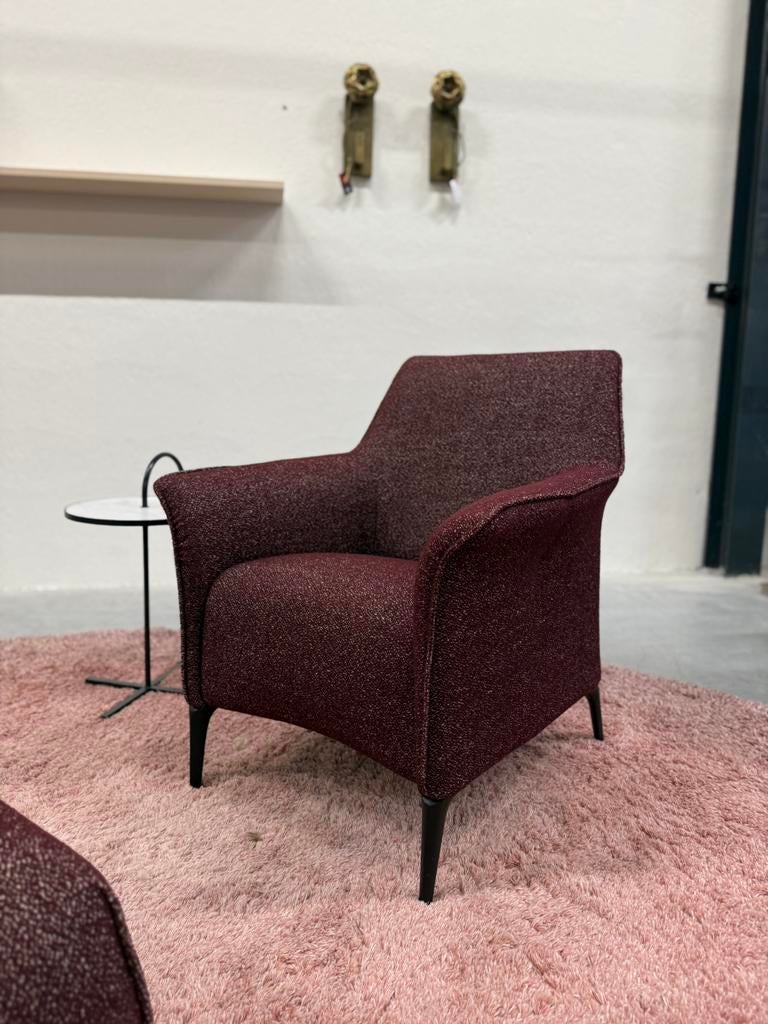 Nieuw Leolux Mayuro Fauteuil met Poef Mondo Stof Stoel, Huis en Inrichting, Fauteuils, Leolux, Nieuw, 75 tot 100 cm, Ophalen of Verzenden