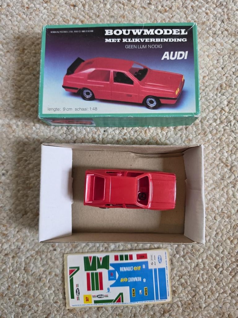 Hema Games SRL Audi Quattro modelauto bouwdoos 1:48 kit, Overige merken, Gebruikt, Auto, Verzenden
