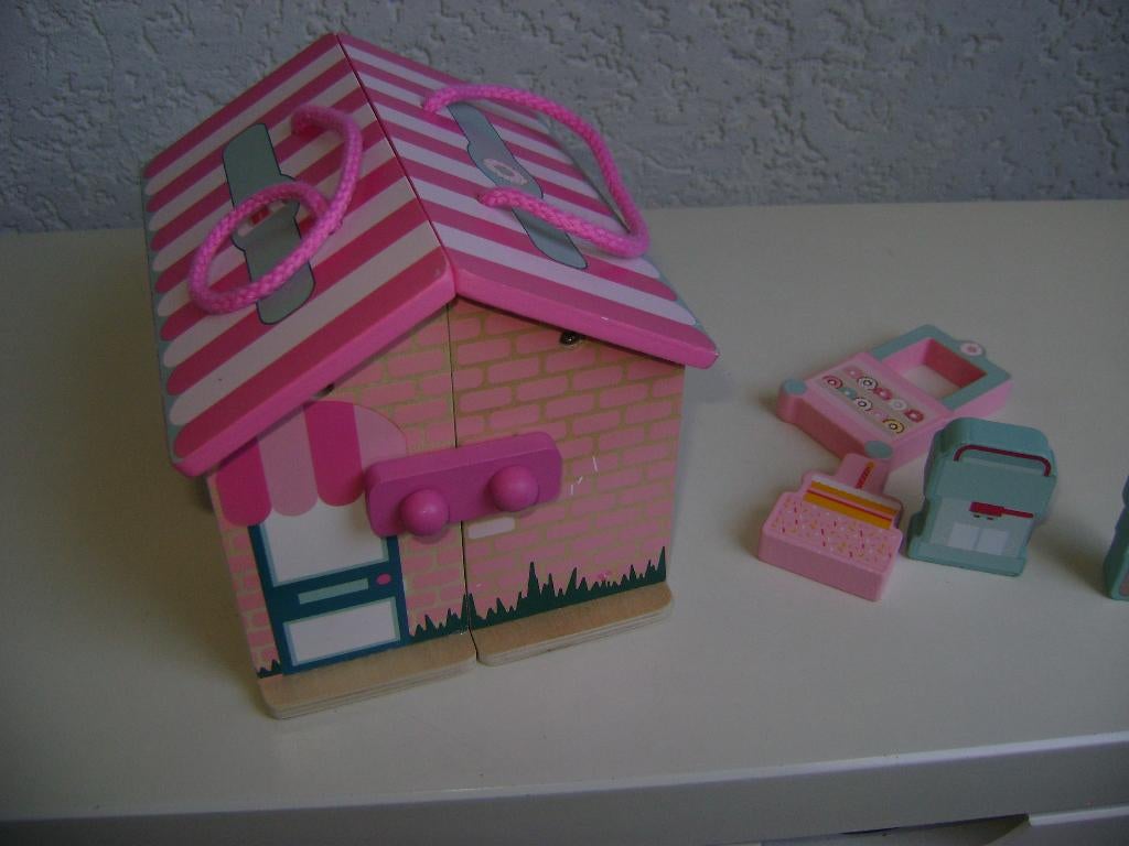 houten draagbaar donut huisje van hema openklapbaar 30lx14h, Ophalen of Verzenden, Zo goed als nieuw, Overige typen