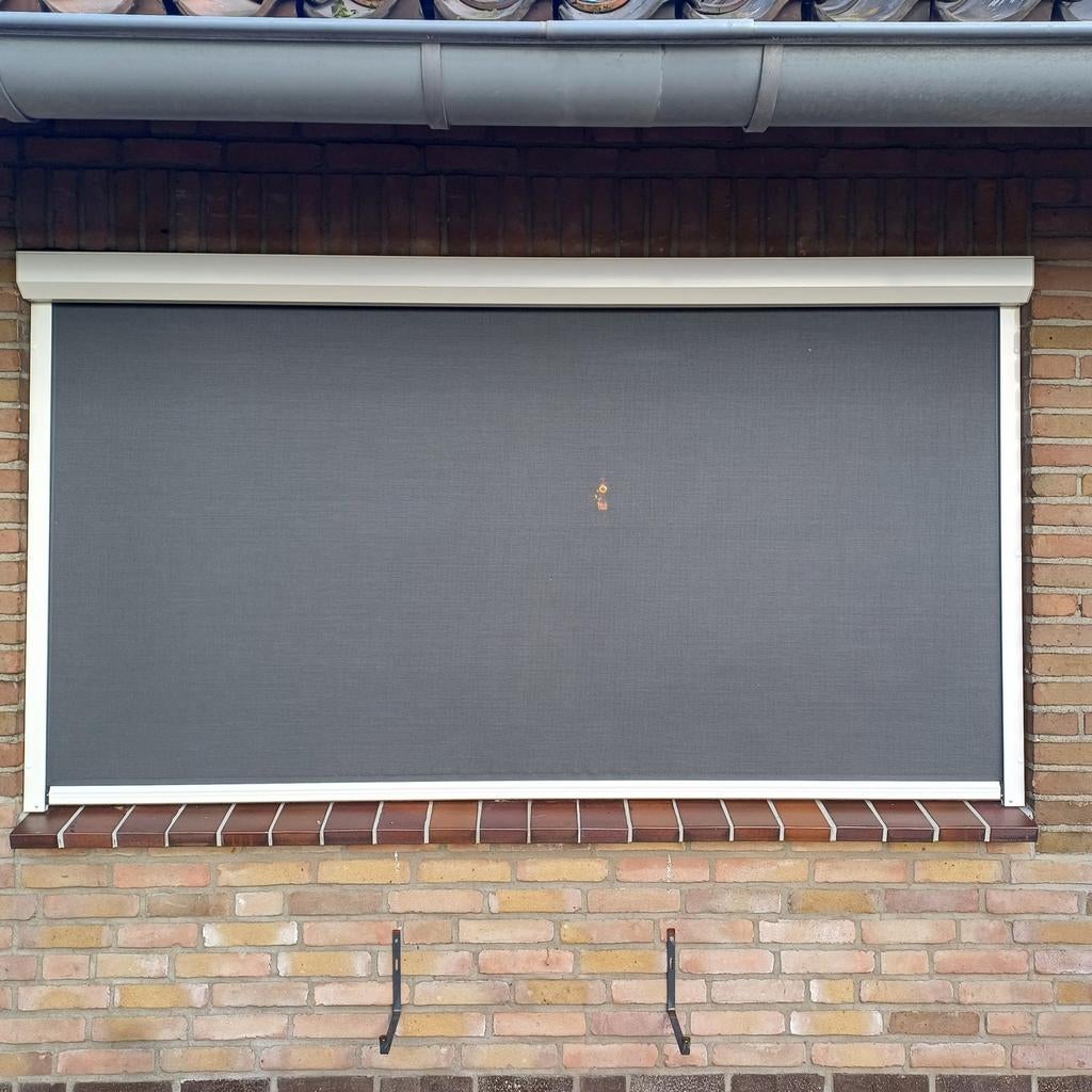 Compleet kozijn met dubbelglas en screen - 219x120 cm, Doe-het-zelf en Verbouw, Kozijnen en Schuifpuien, Kunststof, Gebruikt, Raamkozijn