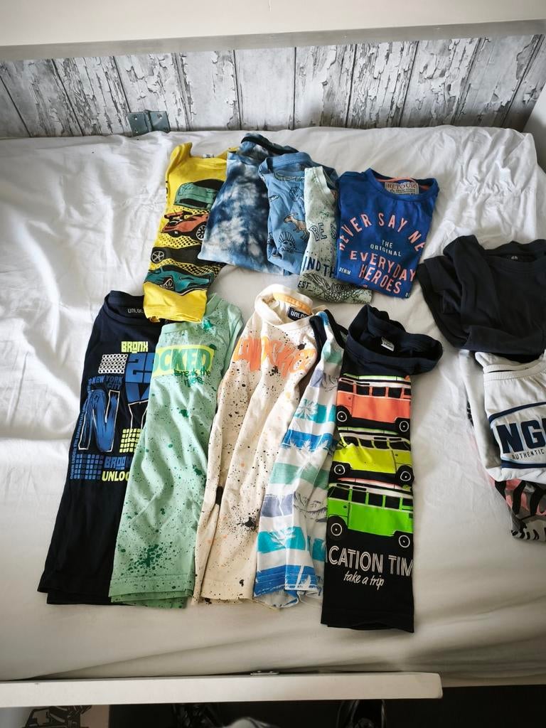 Jongenskleding pakket - Diverse T-shirts maat 104/110, Kinderen en Baby's, Kinderkleding | Overige, Ophalen, Gebruikt, Diverse