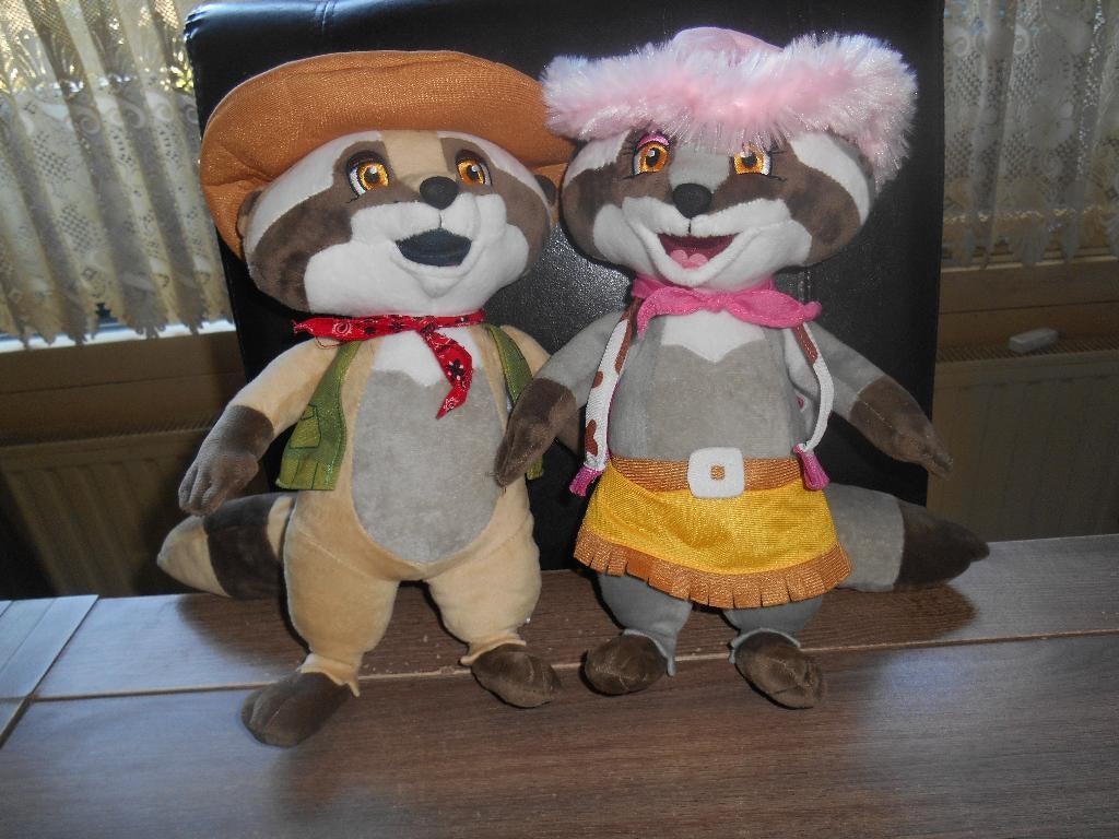 Randy en Rosie knuffel mascottes van Slagharen, Overige karakters, Overige typen, Ophalen of Verzenden, Zo goed als nieuw