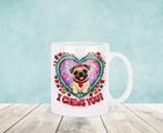 I Chews You Mopshond Mok - Valentijnsdag, Verzenden, Keramiek, Nieuw, Overige stijlen