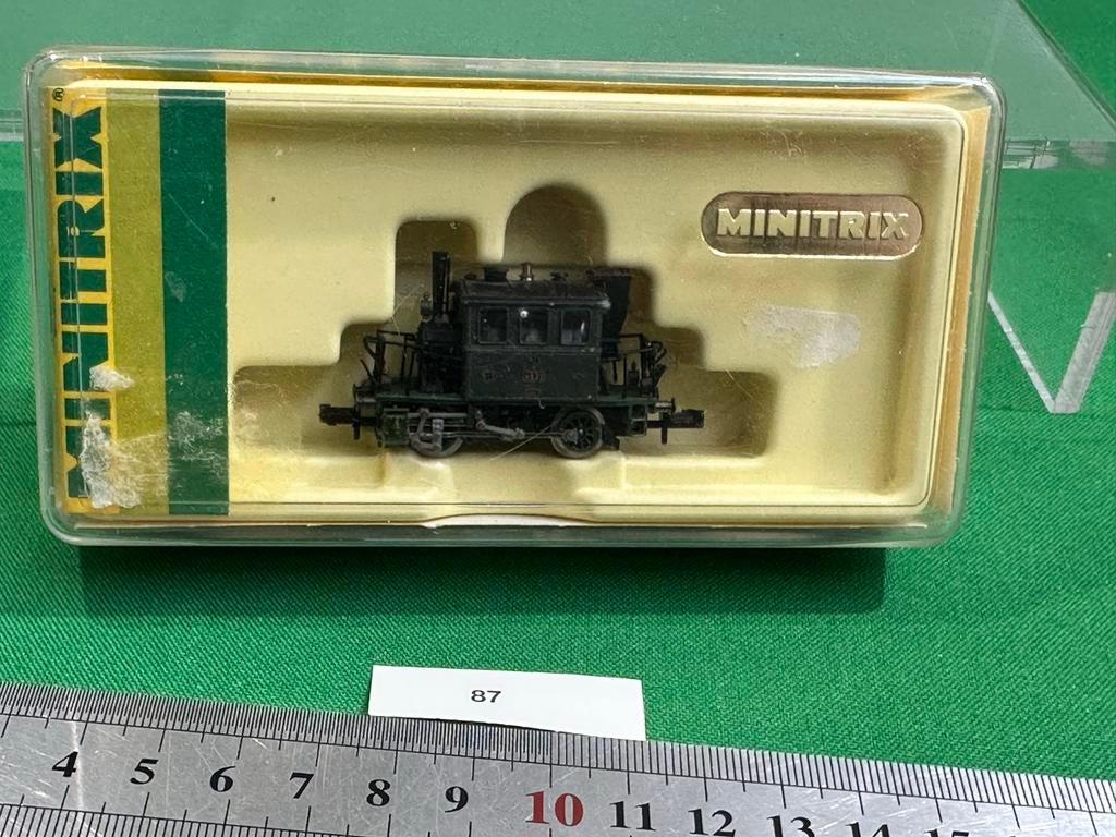 87- Minitrix 12015 Glaskasten Groen Locomotief ZGAN, Hobby en Vrije tijd, Trix, Ophalen of Verzenden, Zo goed als nieuw, Analoog