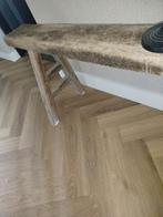 Antiek Landelijk Bankje - Rustieke Houten Bijzettafel, Ophalen