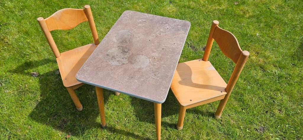 Tafeltje met 2 stoeltjes, Ophalen, Gebruikt, Tafel(s) en Stoel(en)