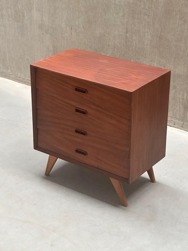 Vintage Retro Ladekastje Jaren ‘60 (Fristho), Huis en Inrichting, Kasten | Ladekasten, Gebruikt, Minder dan 100 cm, 50 tot 100 cm