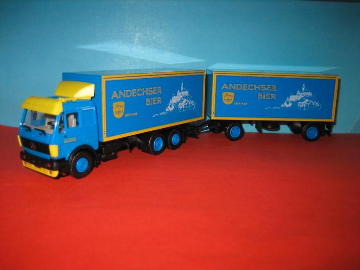 Andecher-Bier  MERCEDES  NU speciale prijs   Herpa, Hobby en Vrije tijd, Modelauto's | 1:87, Zo goed als nieuw, Bus of Vrachtwagen