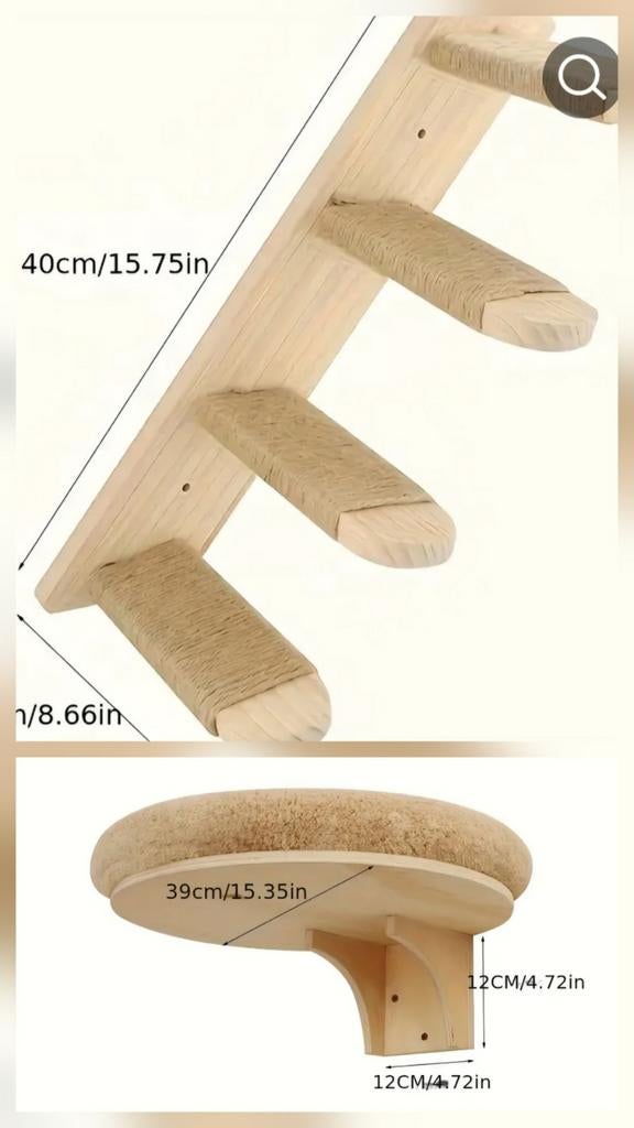 Kat mand en trapje voor aan de muur, Dieren en Toebehoren, Krabmeubelen, Nieuw, Ophalen of Verzenden