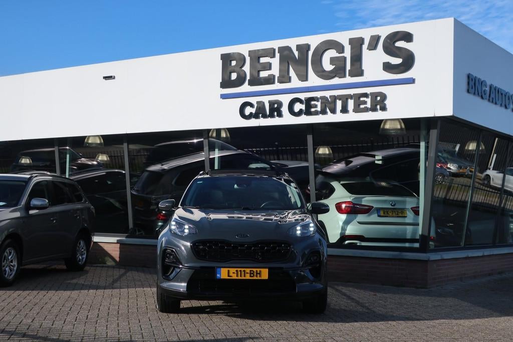 Kia Sportage 1.6 T-GDI Black Edition 1e EIG_LED_PANO_CAM_KEY, Auto's, Gebruikt, 4 cilinders, Bedrijf, 1600 kg
