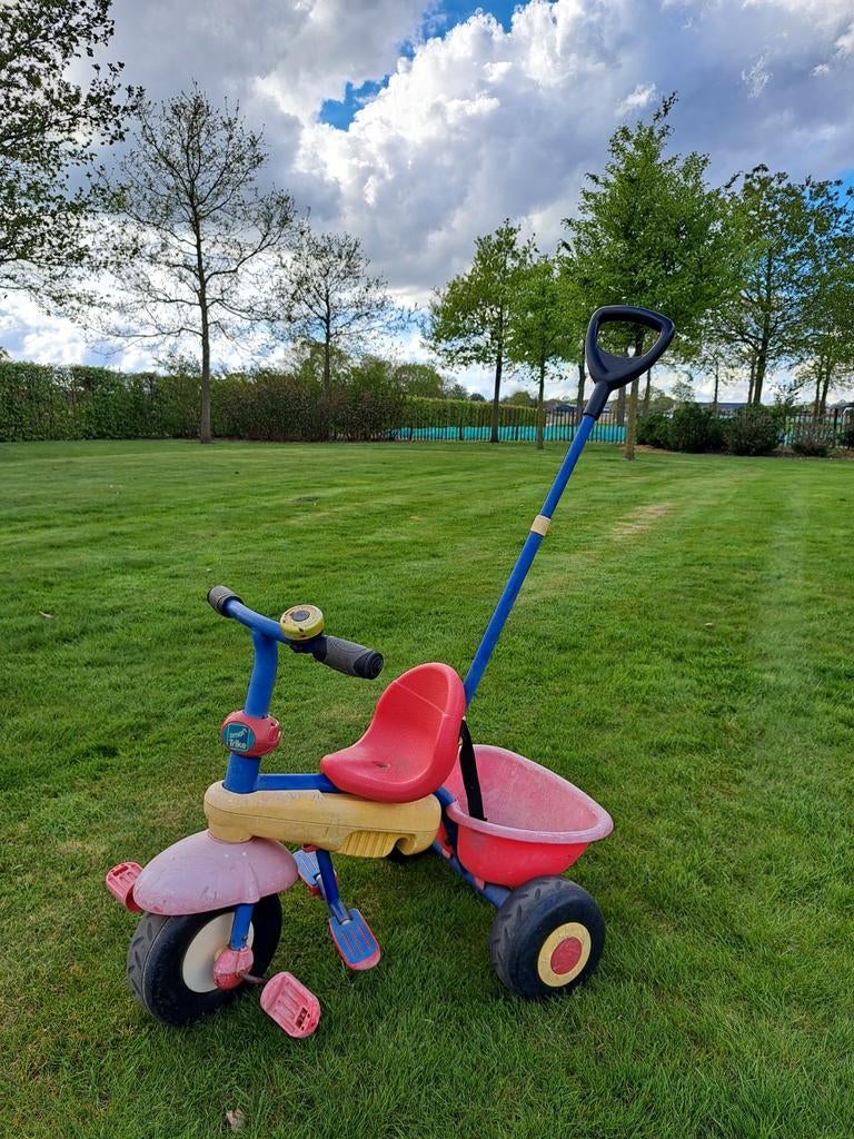 Driewieler met duwstang, Ophalen, Gebruikt, Duwstang