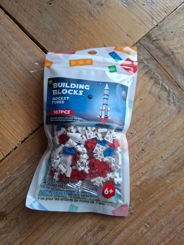Bouwblokken raket 187 stuks, Ophalen of Verzenden
