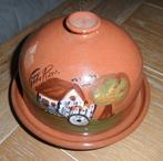 Keramiek: bruine botervloot met schildering Costa Rica, Overige typen, Ophalen of Verzenden, Zo goed als nieuw, Steen/keramiek