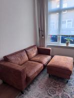 Comfortabele 2-zitsbank met hocker - Gebruikt, Huis en Inrichting, Banken | Bankstellen, Ophalen, Gebruikt, 150 tot 200 cm, Tweepersoons