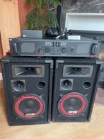 Speakerset met versterker, vooversterker en USBC jack, Audio, Tv en Foto, Luidsprekers, Zo goed als nieuw, 120 watt of meer, Front, Rear of Stereo speakers