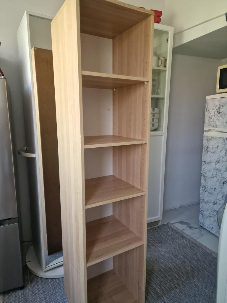 Mooie smalle kast met 5 planken - 170x40x38 cm, Ophalen of Verzenden, Gebruikt