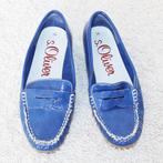 Prachtige Leren s.Oliver Instappers (Maat 36) s16 € 30,-, Blauw, Instappers, Ophalen of Verzenden, Zo goed als nieuw