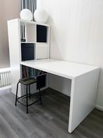 Ikea bureau + kast, 140 tot 160 cm, Zo goed als nieuw, 70 tot 85 cm, Ophalen