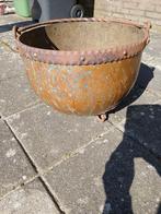 koperen pot met ijzeren hengsel, Antiek en Kunst, Ophalen, Koper
