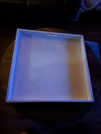 Witte dienblad, Huis en Inrichting, Woonaccessoires | Dienbladen, Ophalen, Gebruikt, Vierkant, Hout