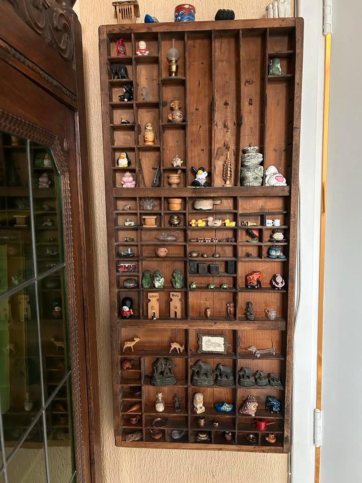 Vintage Letterbak / Boekdrukkerbak, Huis en Inrichting, Woonaccessoires | Kapstokken, Gebruikt, Overige typen, Minder dan 100 cm