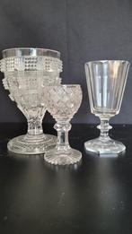 Antieke Drinkglazen Set, Antiek en Kunst, Antiek | Glas en Kristal, Ophalen of Verzenden
