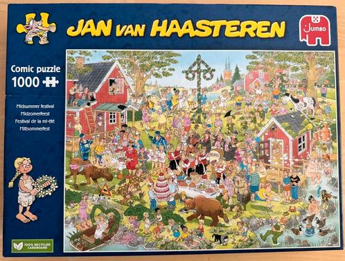 Jan van Haasteren puzzel 1000 stukjes "Midzomerfeest", Hobby en Vrije tijd, Denksport en Puzzels, Zo goed als nieuw, Ophalen of Verzenden