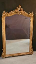 Antieke kuifspiegel.. (Louis Quinze) 1.67 mtr. hoog., Ophalen of Verzenden, Rechthoekig, Minder dan 50 cm