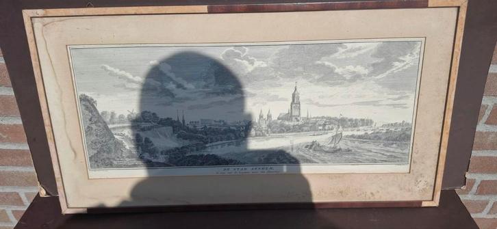 Oude Gravure van Arnhem - Stadsgezicht j.c.Philips, Antiek en Kunst, Kunst | Etsen en Gravures, Ophalen of Verzenden