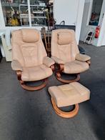 Himolla Fauteuils met Hocker - Set van 2, Gebruikt, Kringloop Restore, Himolla, 75 tot 100 cm